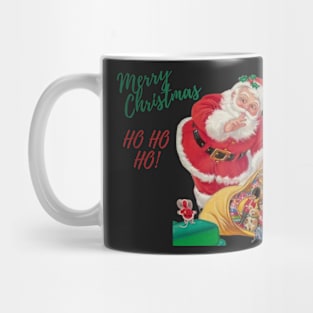 retro vintage pink santa claus Mug